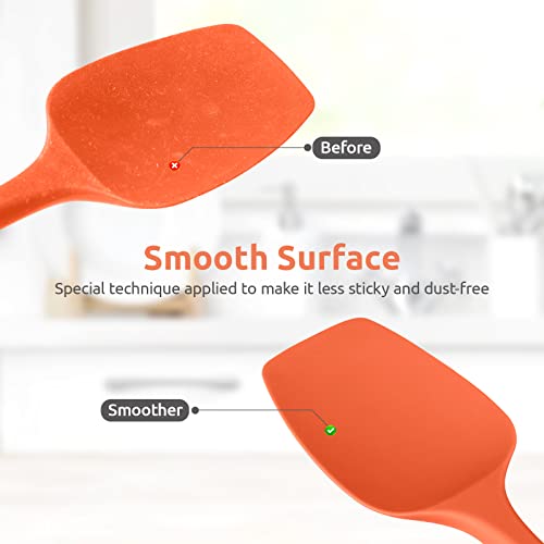 Silicone Spoon Spatula (Orange / 11.38in (spoon spatula))