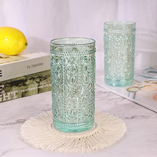 Green Drinking Glasses (Green / 4Pack 12oz)
