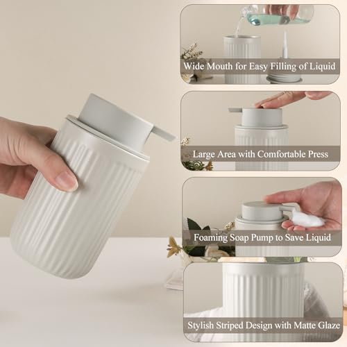 Foam Hand Soap Dispenser (Light Grey Foam Pump)