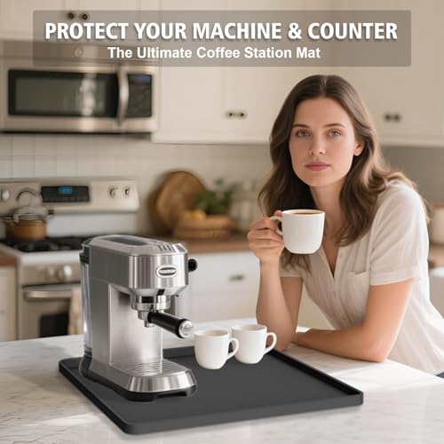Silicone Coffee Mat 16"x16" (Black)