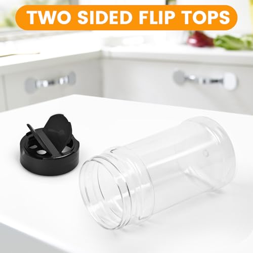 36pcs 5.5oz plastic spice jars with shaker lids