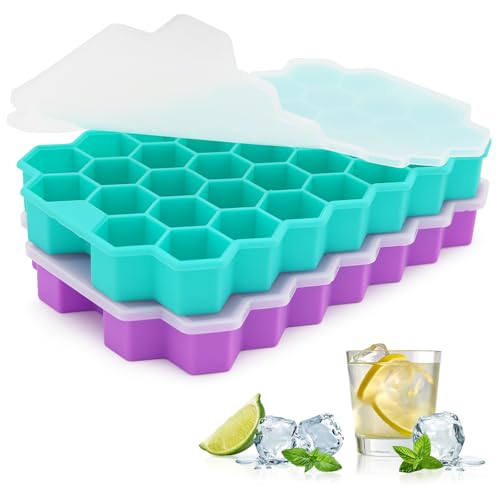 Ice Cube Trays for Freezer (Cyan&Purple)
