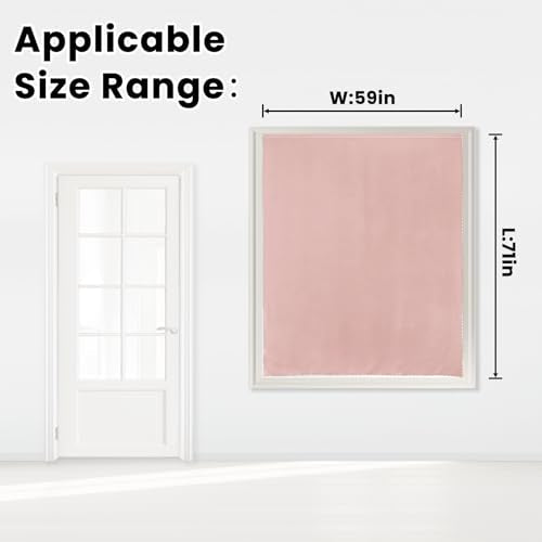 Self Adhesive Blackout Curtains (59"W x 71"L (Pack of 1) / Pink)