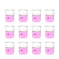 12pcs 100ml Upgrated Thick Glass Beakers (12pcs of Vol.100ml)