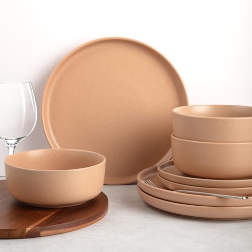 Terra Stoneware Dinnerware Set (Stone Terracotta / Service for 4)