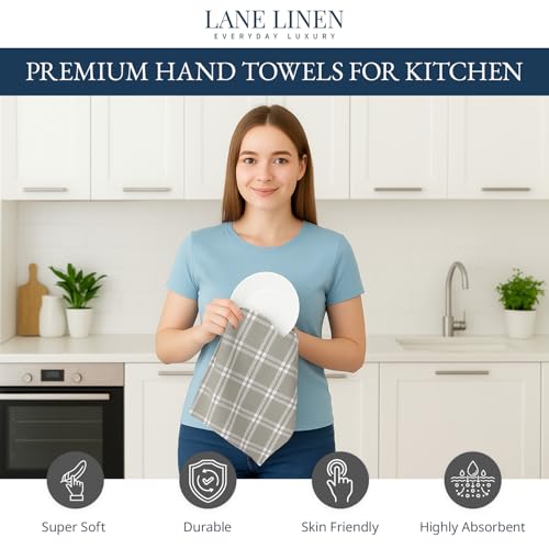 Cotton Kitchen Towels Set (18"x28" - 4 Pack / 08: Slate Grey)