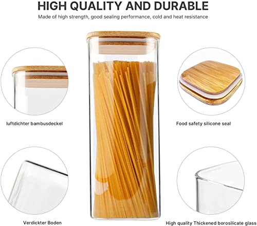 Glass Food Storage Jars 76 oz Set of 3