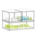Bottle Storage Organizer Baby (7.8"H, 3 Pack, 2S1L / Clear)