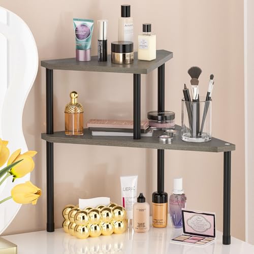 Bathroom Counter Organizer Over Sink Organizer for Toiletries (Rustic Grey)