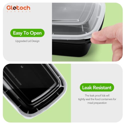 Glotoch Meal Prep Containers with Lids (28oz-200Pack)