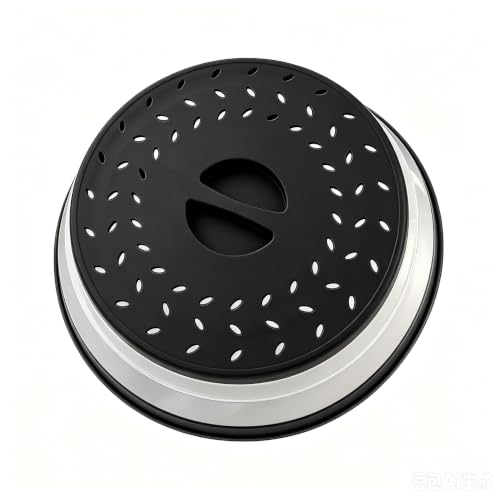 8 IN Small Collapsible Microwave Splatter Cover (Black / 8 IN)