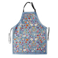 Flower Apron with 2 Pockets Blue Adjustable Neck Strap Chef Apron for Women Cooking Garden Painting (33" x 28"(Pack of 1) / Watercolor Flowers Blue)