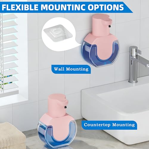 2Pack Automatic Soap Dispenser Touchless (2 Pack-pink 02 / Foam)