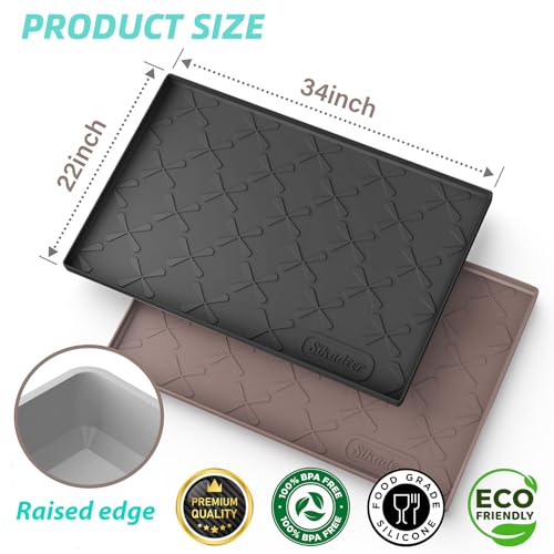 Waterproof Under Sink Mat 34" x 22" (Black / 34"W x 22"L)