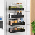 Magnetic Water Bottle Holder for Refrigerator (4 Pack / Metal Black)