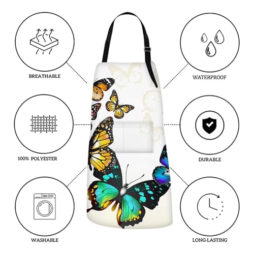 Apron with Pockets (Butterfly 2)