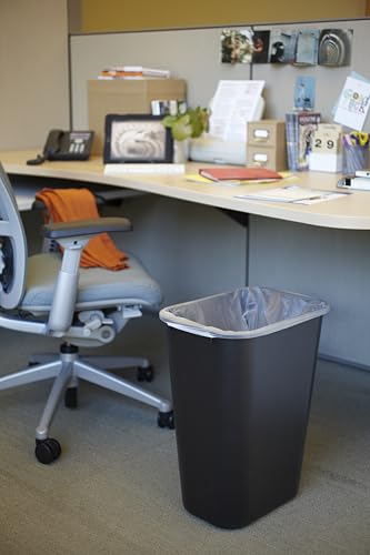 Rubbermaid Commercial Wastebasket Trash Container (10.25 Gallons / Black)