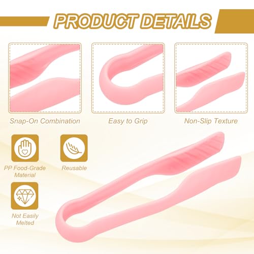 8 Pcs Toaster Tongs (6 Inch / Red)