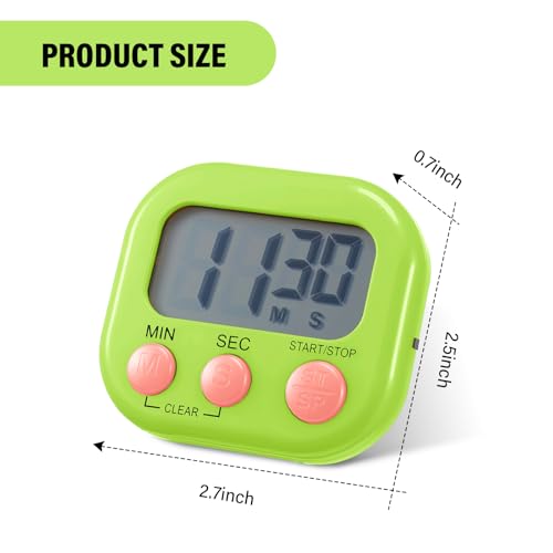 30 Pcs Multi func Electronic Kitchen Classroom Timer (10 Colors)