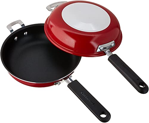 FP2-24R 10-Inch Nonstick Set Frittata Non-Stick Sauce Pan, Red (Red / 10-Inch)