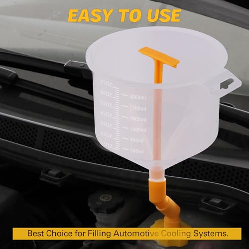 No Spill Coolant Funnel Kit (Multi-use Version Yellow)
