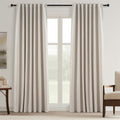 90 Inch Long Linen Curtains 2 Panel Set (Natural Linen / 52"W x 90"L (Pack of 2))