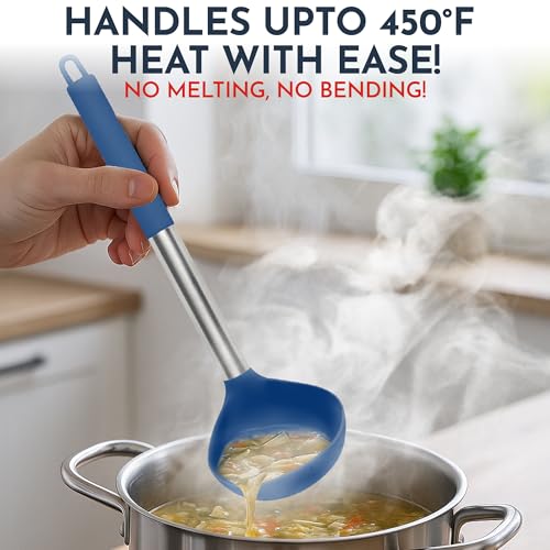 34 PCs Silicone Kitchen Utensils Set (Blue / Set)