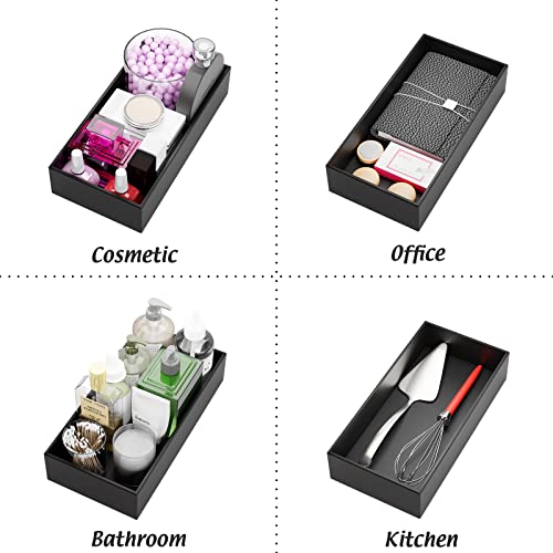 Black Bamboo Drawer Organizer (Black / 12*6*2.5 inch)