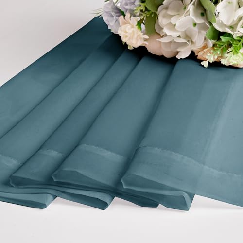Sheer Stone Blue Curtains 90 inches Long 2 Panels (Stone Blue / 42"W x 90"L (Pack of 2))