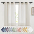 48 inch Curtains 2 Panels Set for Kitchen (36"W x 48"L (Pack of 2) / Natural)