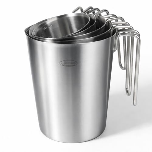 Newness 5 Pack Stainless Steel Measuring Cups Set