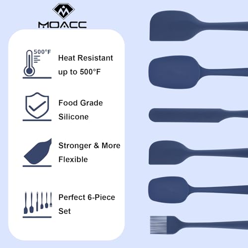 Silicone Spatulas Set (Dark Blue)