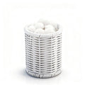 Rattan Jars Cotton Pad Floss Jar Bathroom Vanity Desk Storage (3.15" x 3.15" x 4.33")