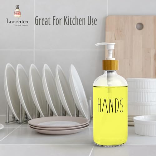Clear Glass Soap Bottle (C07-clear-hands)