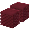 100% Cotton Waffle Weave Kitchen Dish Cloths 18 (Burgundy / 12 X 12 - 18 Pack)