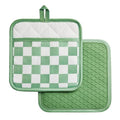Sage Green Checkered Pot Holder (Sage Green)