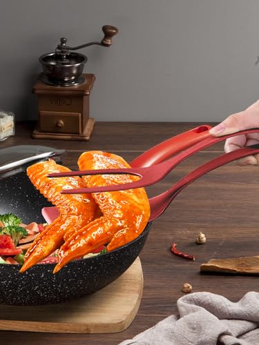 2Pcs Egg Flipper Spatula (Red)