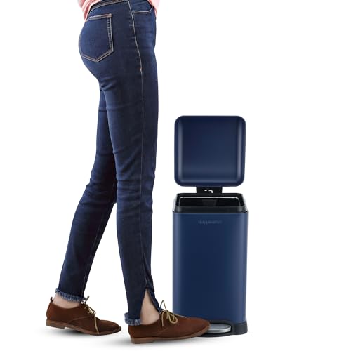 Betty Retro Mini 3.2 Gal Step Trash Can (Denim Blue)