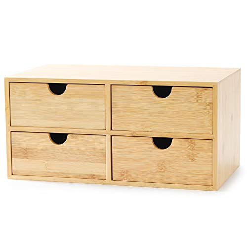 Bamboo Desk Drawer Organizer (4 Drawes)