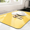 Dish Drying Mat for Kitchen Counter (Yellow / 18" x 32")