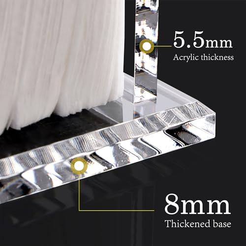 Acrylic Cocktail Napkin Holder for Table (5.75" x 5" x 2.87")