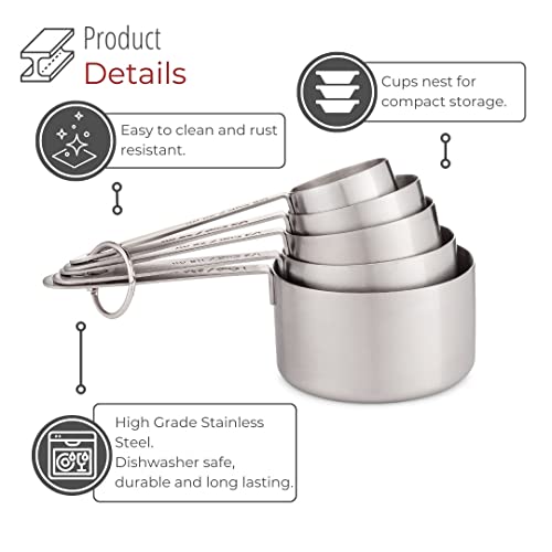 10 Piece Stainless Steel Measuring Cups and Spoons Set (Measuring Cups & Spoons Set)