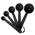 Stainless Steel Measuring Spoons Set of 5 (Black)