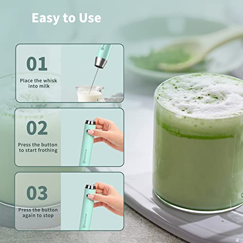 LunaFro Rechargeable Milk Frother (Blue)