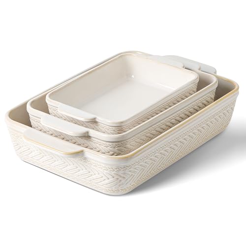 Casserole Dishes for Oven (Beige)
