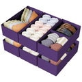 Drawer Organizers Clothes (Purple / 8 Pack)