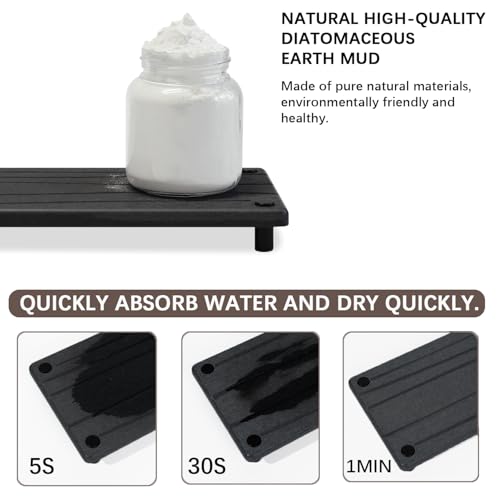 Quick Dry Sink Caddy Kitchen Sink Organizer (Dark Gray Metal Foot Wave Large)