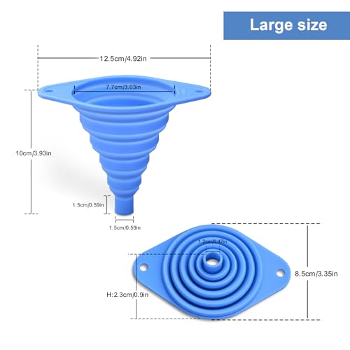 Kitchen Funnel Set of 3 (3Pack - Large,Medium,Small)