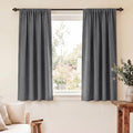 Short Blackout Curtains for Bedroom (Grey / 34"W x 48"L (Pack of 2))