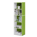 LUDER Book Shelf (White/Green / 5-Tier)